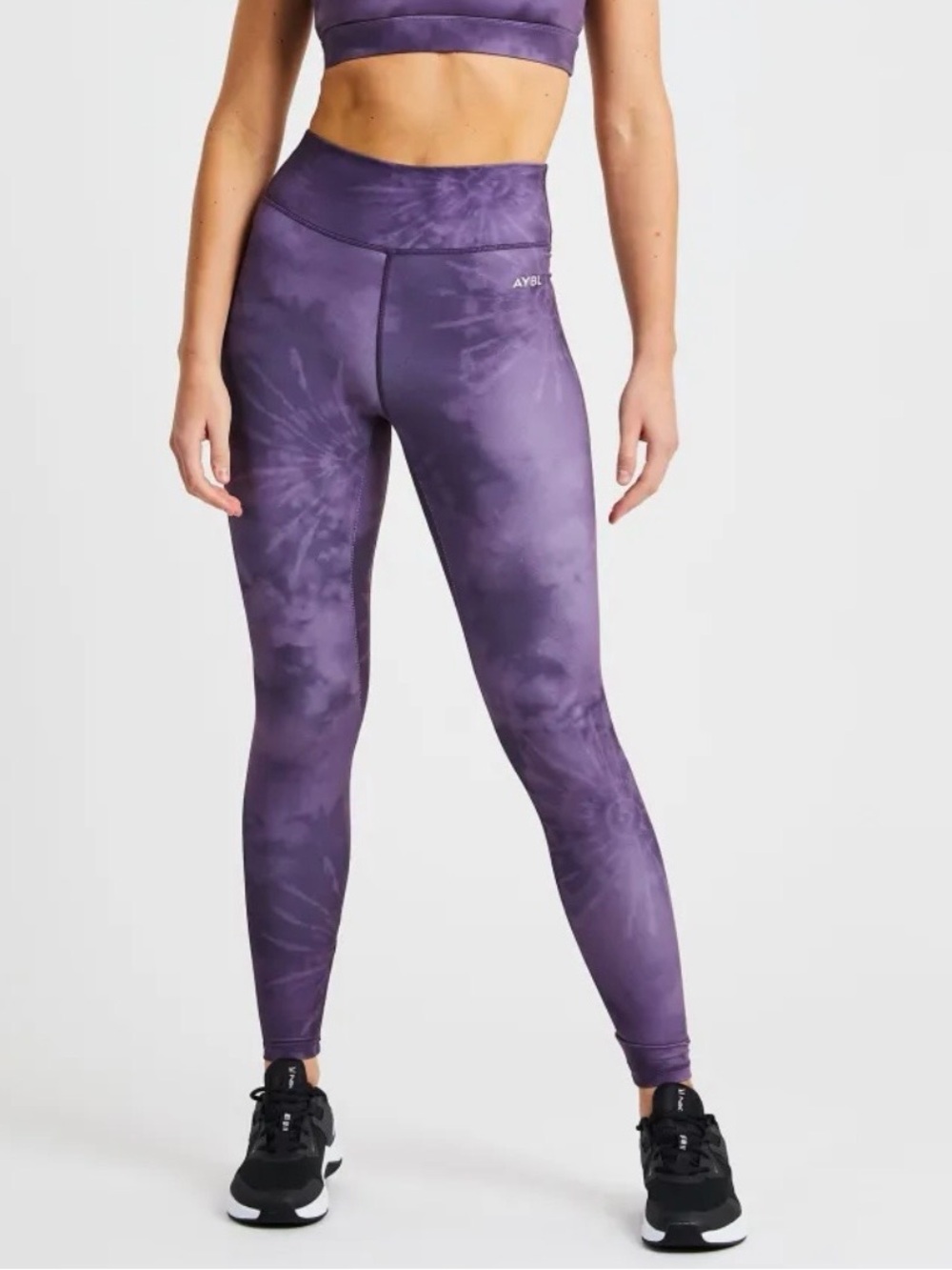 NWT AYBL High Rise Core Leggings, Purple Tie Dye, Size XXS